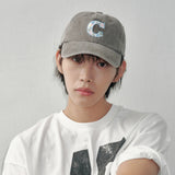 Flower C Washing Ball Cap (Brown)