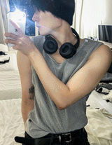 unisex pigment sleeveless shirt