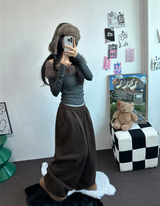 M-XL💙3サイズ💙ピンタックワイドロングパンツ🩶💙🖤🤎4カラー