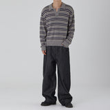 MODERN BOUCLE STRIPE COLLARKINT