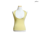 (2color) Deep U-Neck Halter Sleeveless Top