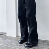 Curved Stitch Wide Trousers