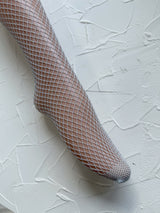 Blue flower mesh socks