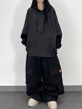subtle patch cargo pants