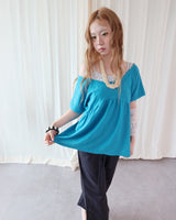 DUAL SHIRRING LAYERED CAMI