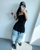OFF-SHOULDER LAYERED SLIM DRESS🖤🩶 - 2 COLORS