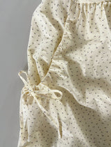 Sinia Square-Neck Floral Shirring Pocket Ribbon Mini Sleeveless Dress 3 Colors