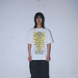 Untitled ハートロゴ ピグメントウォッシュ半袖  Off White