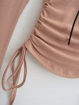 Mira Layered Shirring Slim T-shirt