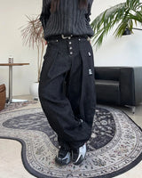 Pale Fold Damage Raw Denim
