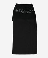 ROSE CUT-OUT SKIRT #BLACK (FLEECE LINED)