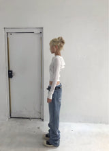 STACKED LOW DENIM PT