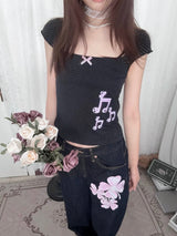 Polka Dot Short Sleeve Top