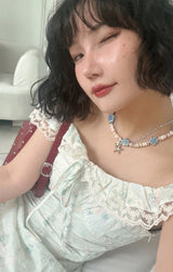 シービーズネックレス(WHITE, SKY 2COLORS!)