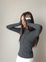 Base Spandex Round Long Sleeve T-Shirt