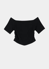 OFFSHOULDER LAYERED TOP_ BLACK
