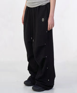 SIDE RIVET THUNDER LOGO PARACHUTE SWEAT PANTS