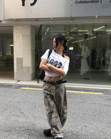 Tree denim pants