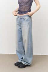 (W) Lace Sagging Denim