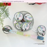 Twinkle cross-stitch sparkling easy-cut tape