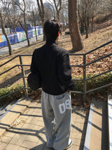 08 ベーシックピンタックワイドスウェットパンツ 4C