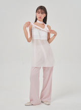 Gleam wide pants (pink)