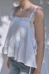 Pintuck Ribbon Bustier [Ivory]