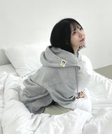 Circle to Clover, 2way Hood Zip Up [Gray]