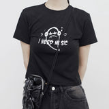 ルアンクロップドプリンティドTシャツ