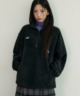 Fleece Button Anorak Deep CharCoal