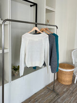 Slash mohair off-shoulder knit (3 colors)
