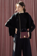 LOMEL MINI マイクロレザーバッグ / Maroon Burgundy