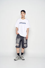 25SS 3D カートゥーンロゴショートスリーブTシャツ ホワイト