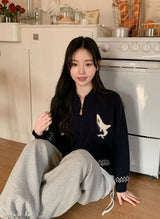 #Orca Collar Knit Zip-up (3color)