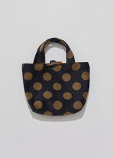 Dot Fur Mini Tote Bag_Navy