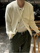 [Unisex] Angora round neck cardigan(5color)