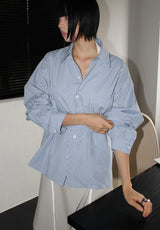 CROP OVER STRIPE SHIRT