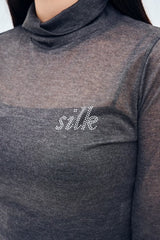 Stone logo high neck TEE
