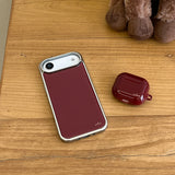 burgundy epoxy silver bumper case