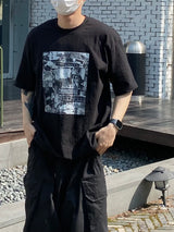 ポスター半染め半袖Tシャツ2C