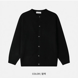 [CROP FIT]ラウンドネックニットクロップカーディガン(6color)