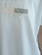 Lace detail T-shirt -White