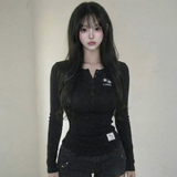 ARINA BUTTON LONG SLEEVE T (4COLOR)