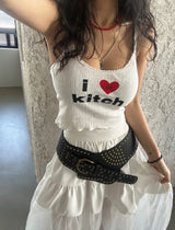 cancan frill see-through see-through long skirt