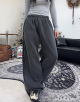Raven Velvet Track Pigment Brushed Pants