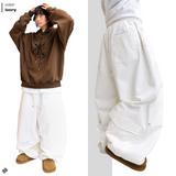 Real wide double-knee pocket pants