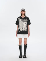 13DE MARZO ベアニュースペーパーTシャツ