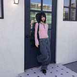 Bino back button Wide cotton pants
