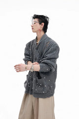 Pearl Knit Hollow Cardigan