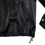 Crack string leather jacket